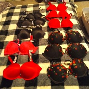 Pink bras and panties